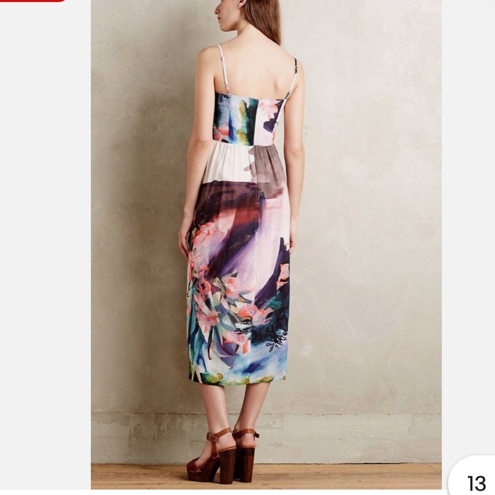 Anthropologie x Corey Lynn Carter Daybreak floral midi dress women size 2 - Picture 4 of 11